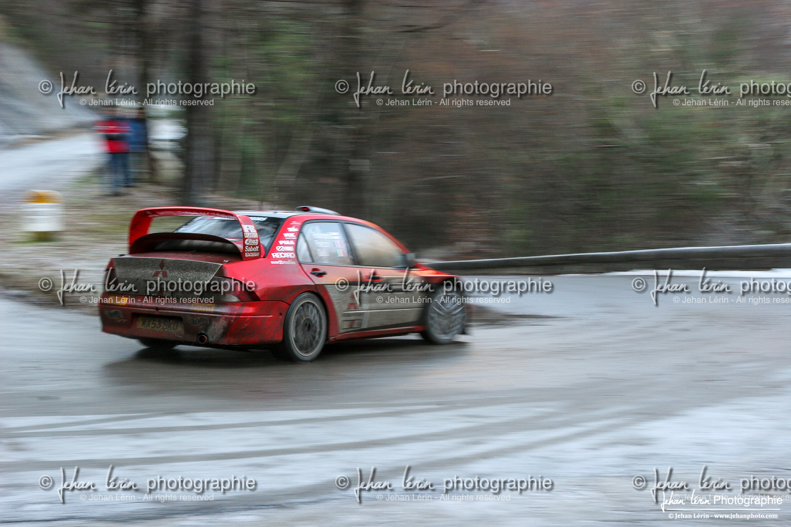 Rallye Monte-Carlo 2005 - test hivernal Mitsubishi par Gilles Panizzi
