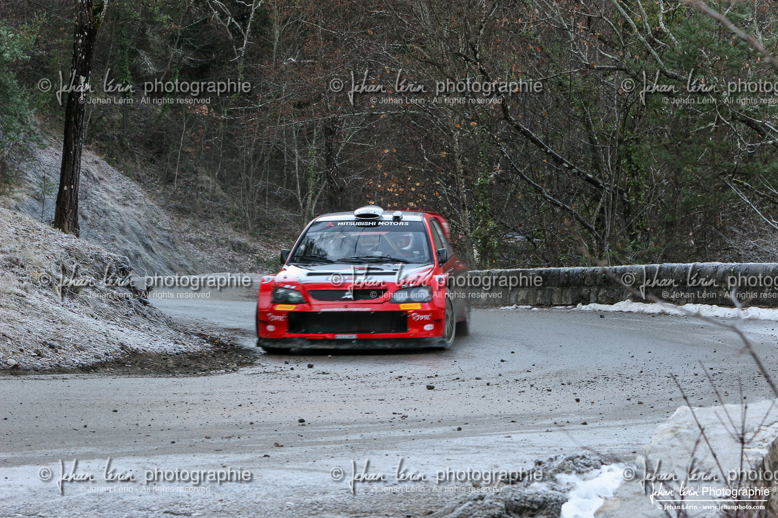 Rallye Monte-Carlo 2005 - test hivernal Mitsubishi par Gilles Panizzi