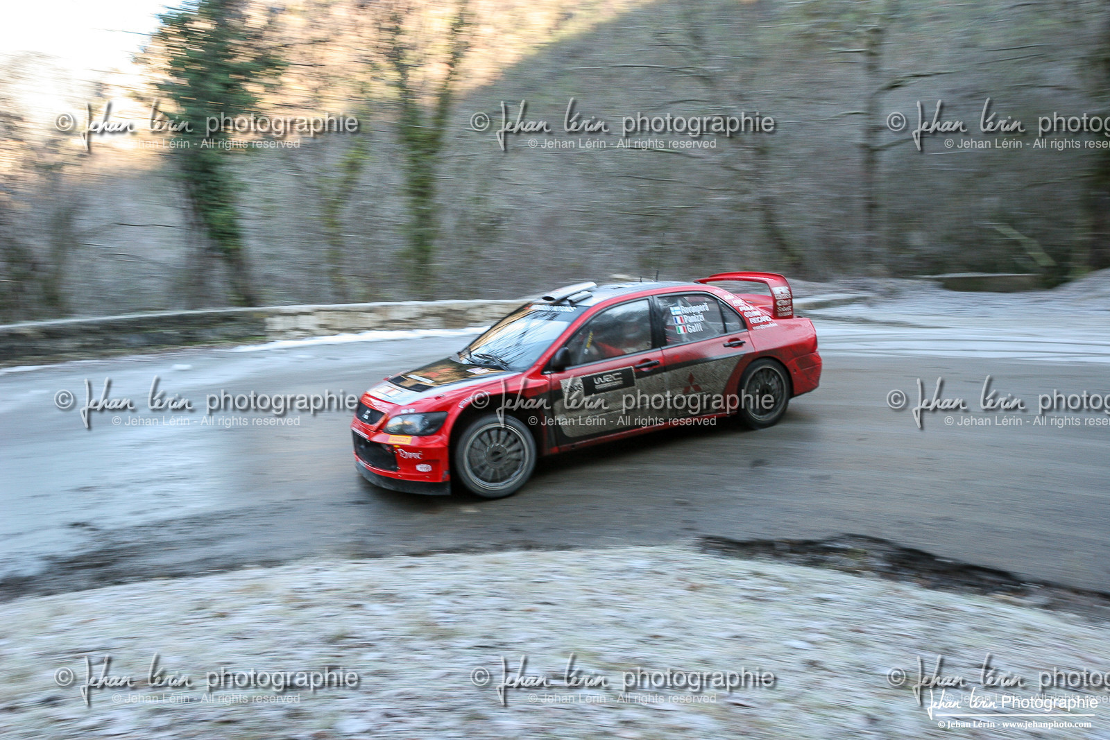 Rallye Monte-Carlo 2005 - test hivernal Mitsubishi par Gilles Panizzi