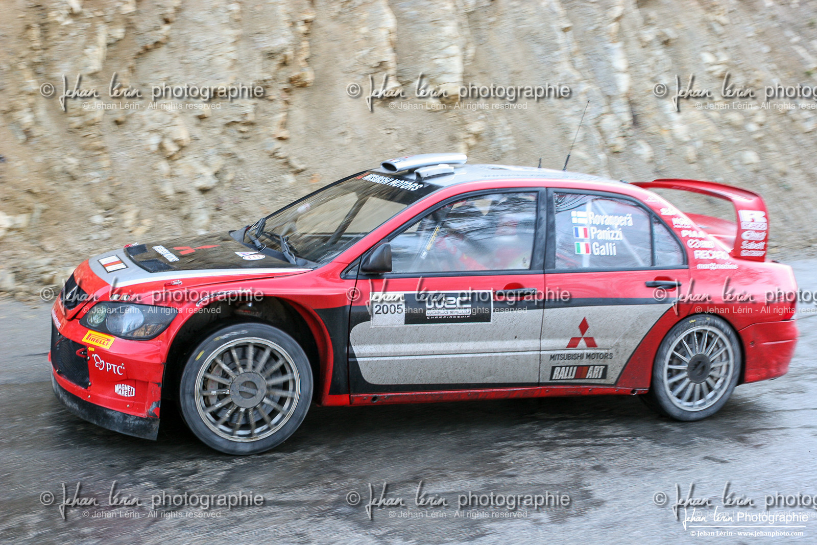 Rallye Monte-Carlo 2005 - test hivernal Mitsubishi par Gilles Panizzi