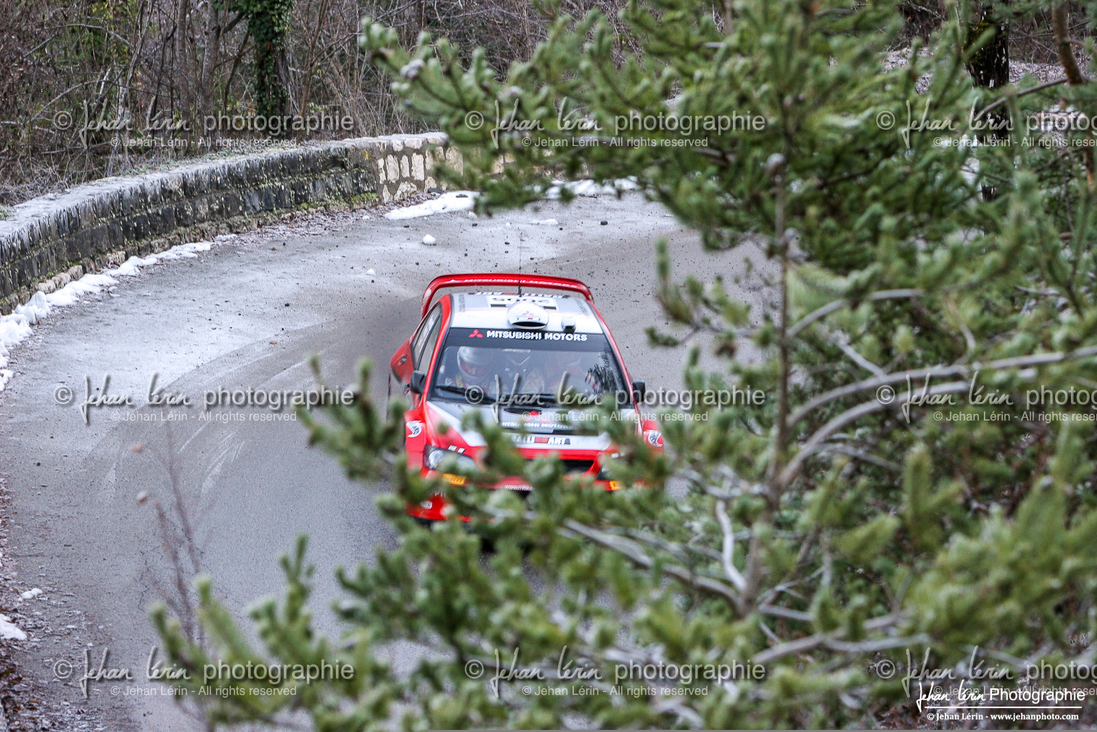 Rallye Monte-Carlo 2005 - test hivernal Mitsubishi par Gilles Panizzi