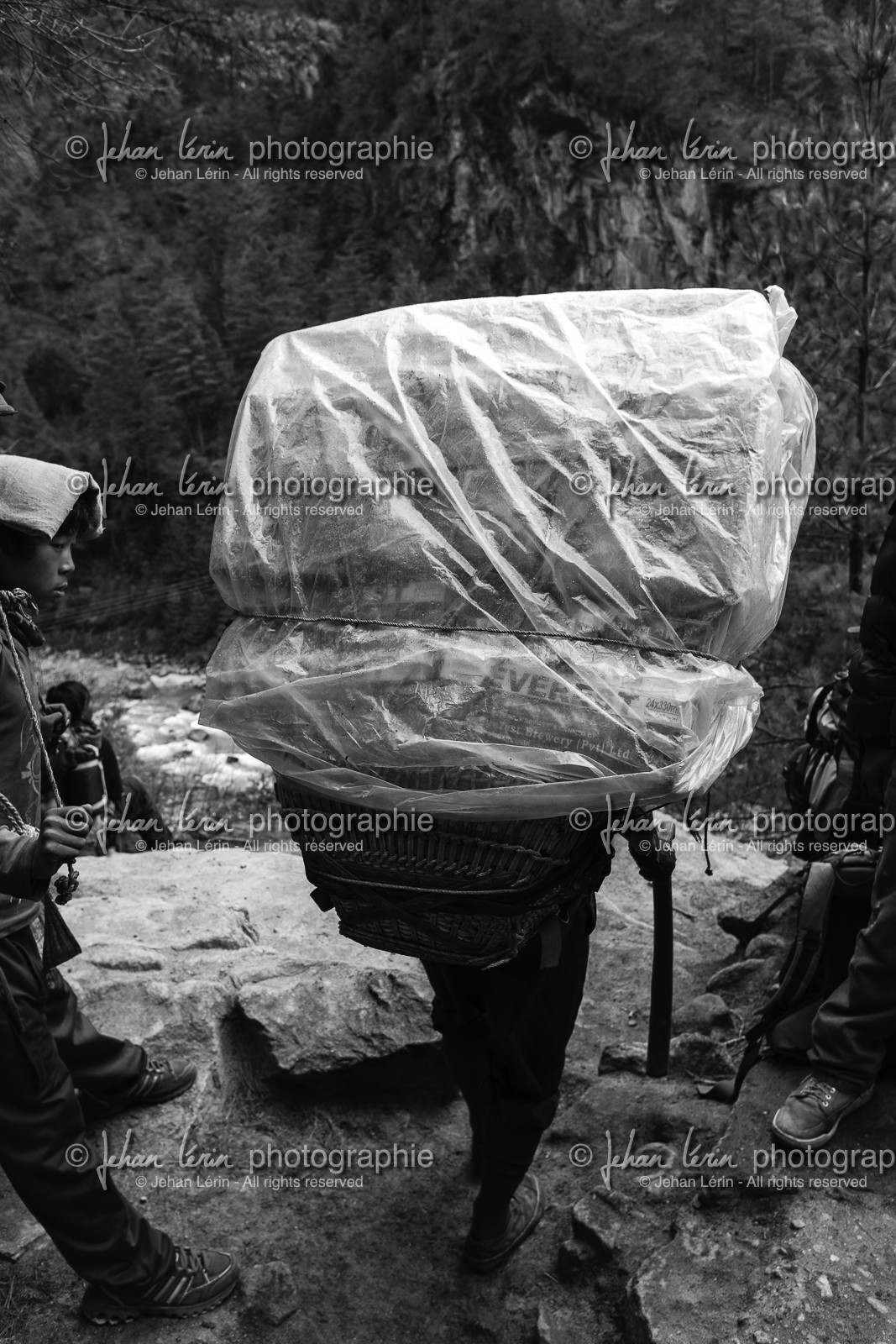 Porteur de bières EVEREST près de Jorsale (2805m) - Région de l'Everest