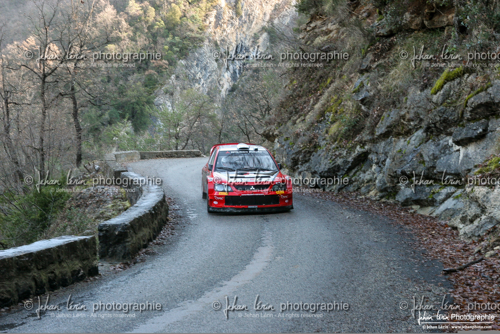 Rallye Monte-Carlo 2005 - test hivernal Mitsubishi par Gilles Panizzi