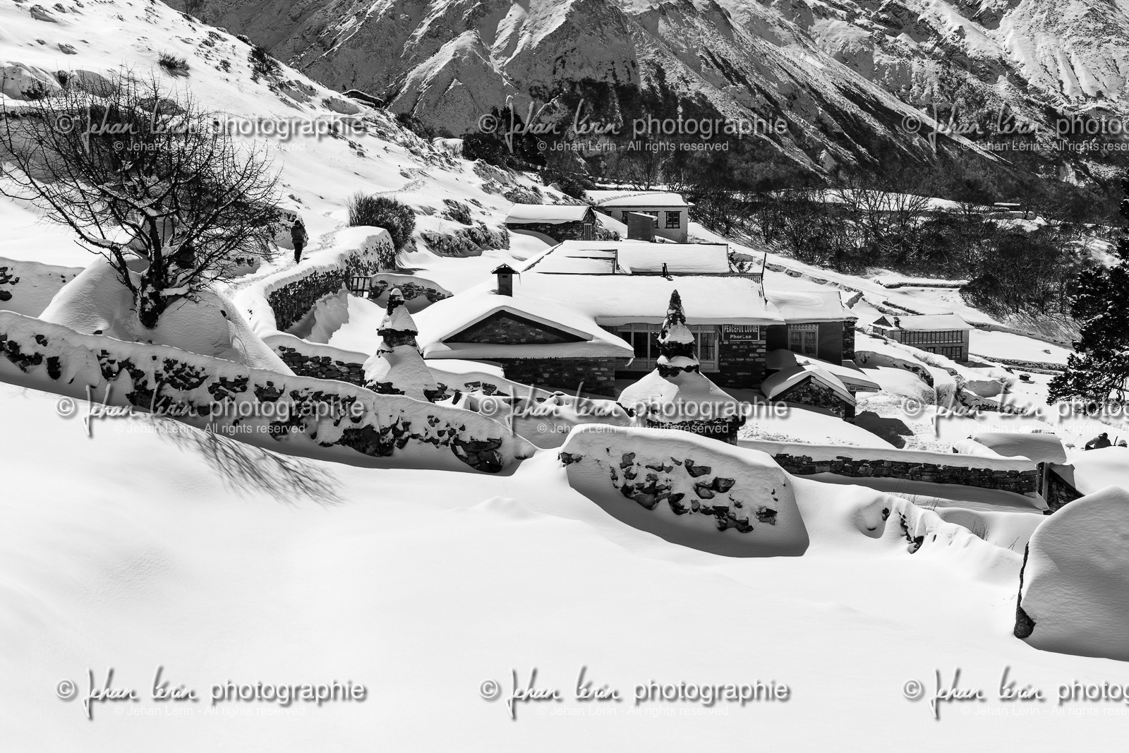 Phortse sous la neige (3810m) - Région de l'Everest