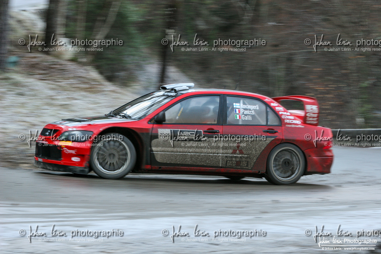 Rallye Monte-Carlo 2005 - test hivernal Mitsubishi par Gilles Panizzi