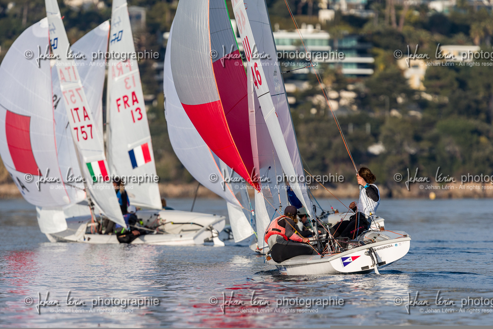 Entrainement Équipe de France 470 et tandem italien au Yacht Club de Cannes